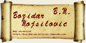 Božidar Mojsilović vizit kartica
